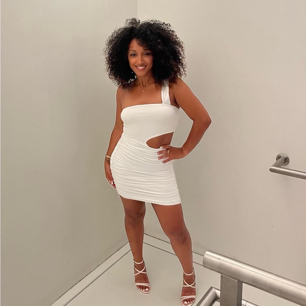 White cutout dress